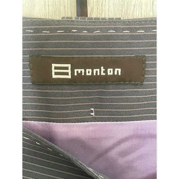 MONTON Grey Pinstripe Skirt Size 4 - Picture 7 of 9